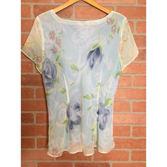 Periwinkle Womens Fairy Top & Skirt Set Floral Layered Sheer Size 12 - Picture 6 of 15